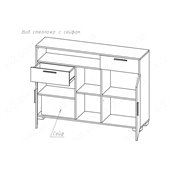 1 Стеллаж низкий 150 серия Nature White К-2 стандарт