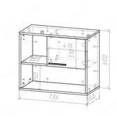 19 Полка правая серия Nature White К-2 стандарт