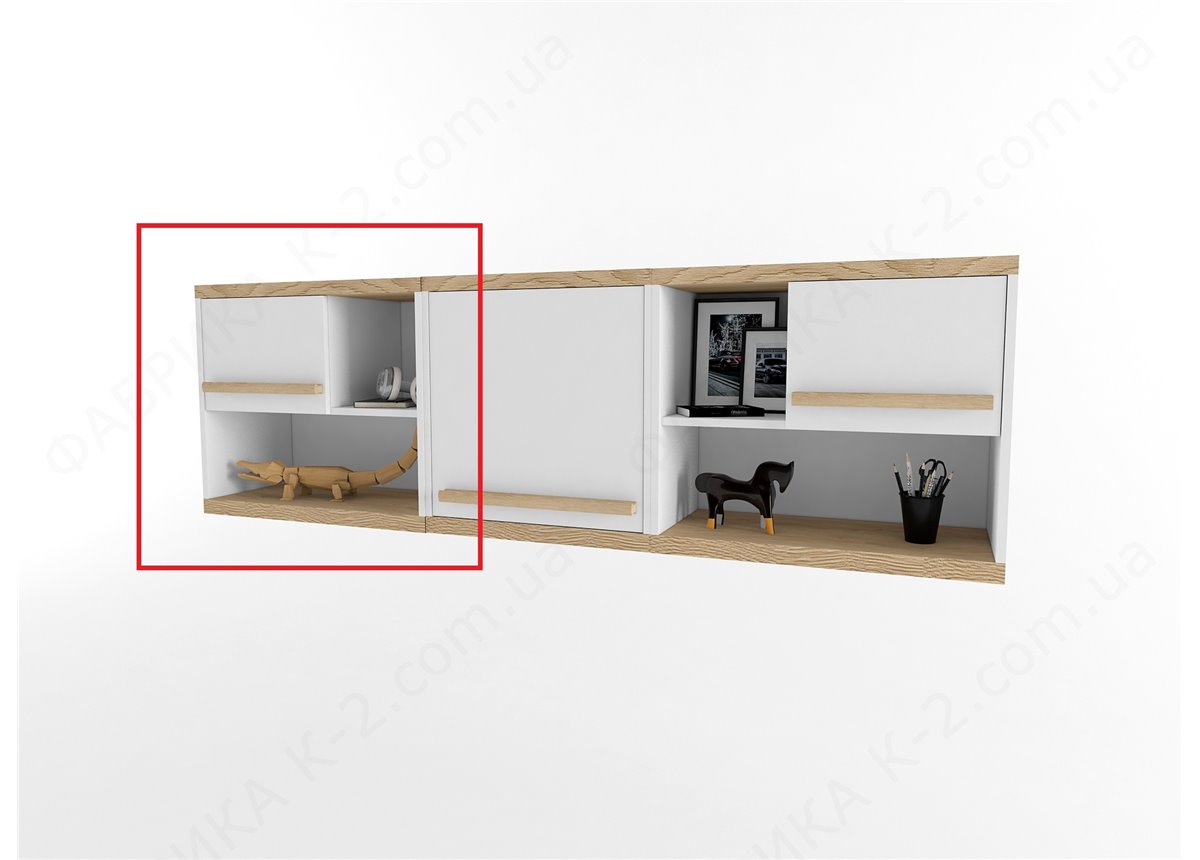 20 Полка левая серия Nature White К-2 стандарт