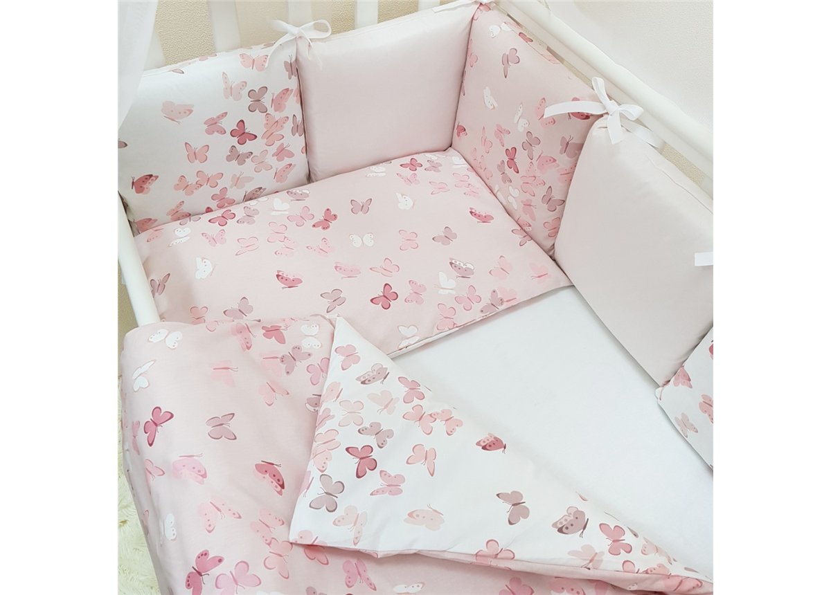 Распродажа Комплект Baby Design Бабочки розовый (7 предметов) Маленькая Соня