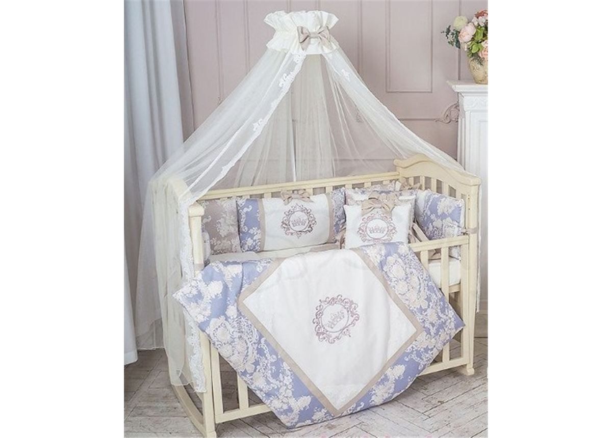 Распродажа Комплект Fiori синий (7 предметов) Маленькая Соня