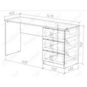 Кровать-чердак со столом Юрмала Fmebel 