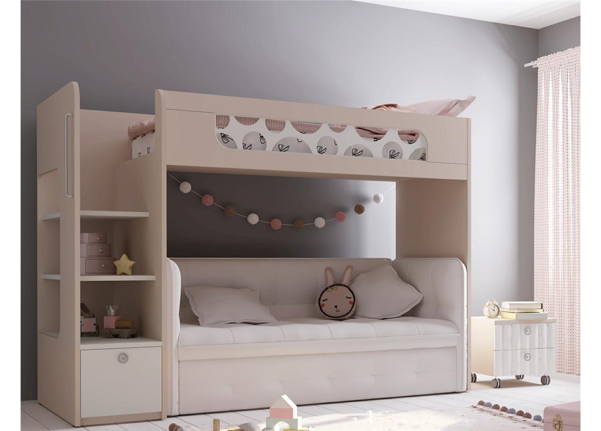 Кровать-чердак с местом под диван Коннектикут Fmebel