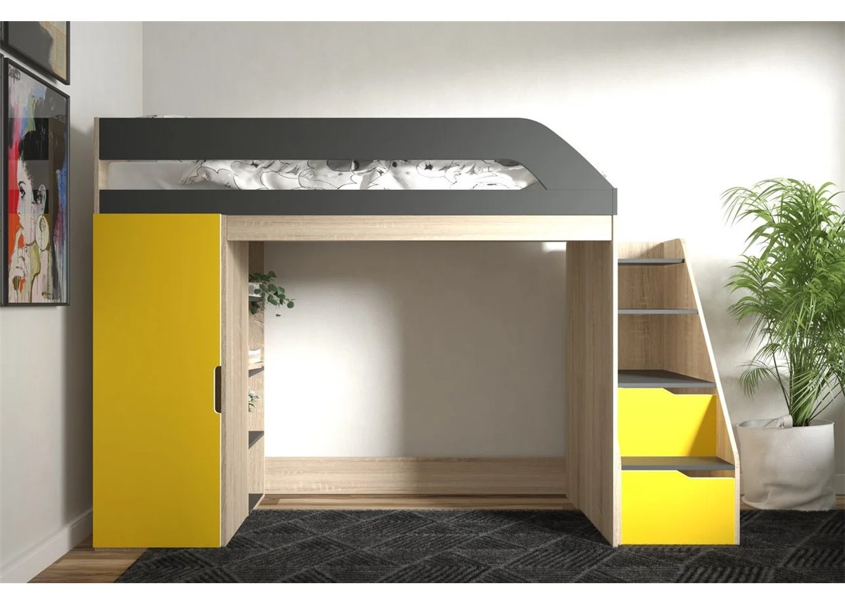 Кровать-чердак с игровой зоной Арканзас Fmebel 80х190