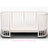 Распродажа Кроватка SMARTBED OVAL 9-в-1 с полозьями для укачивания IngVart молочный 60x120