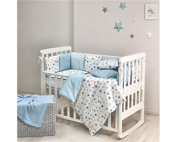 Распродажа Комплект Baby Design Stars серо-голубой (6 предметов) Маленькая Соня