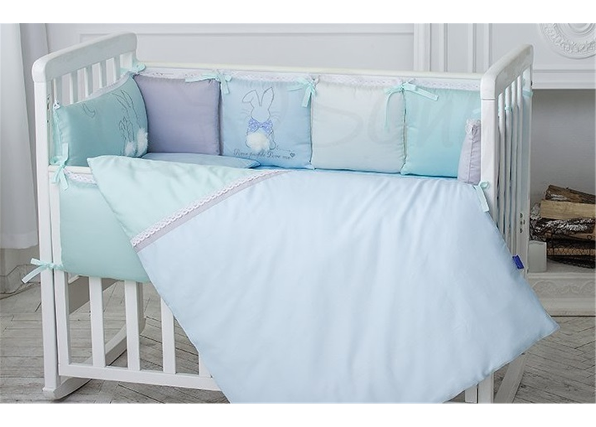 Распродажа Комплект Зайчики голубой (6 предметов) Маленькая Соня