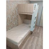 Двухъярусная кровать со шкафом и столом Ла-Пас Fmebel 90x200