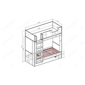 Двухъярусная кровать Квебек Fmebel 90x200