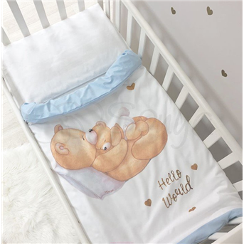 Распродажа Сменный комплект постельного белья Happy Baby Маленькая Соня голубой