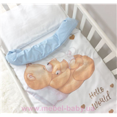 Сменный комплект постельного белья Happy Baby Маленькая Соня голубой