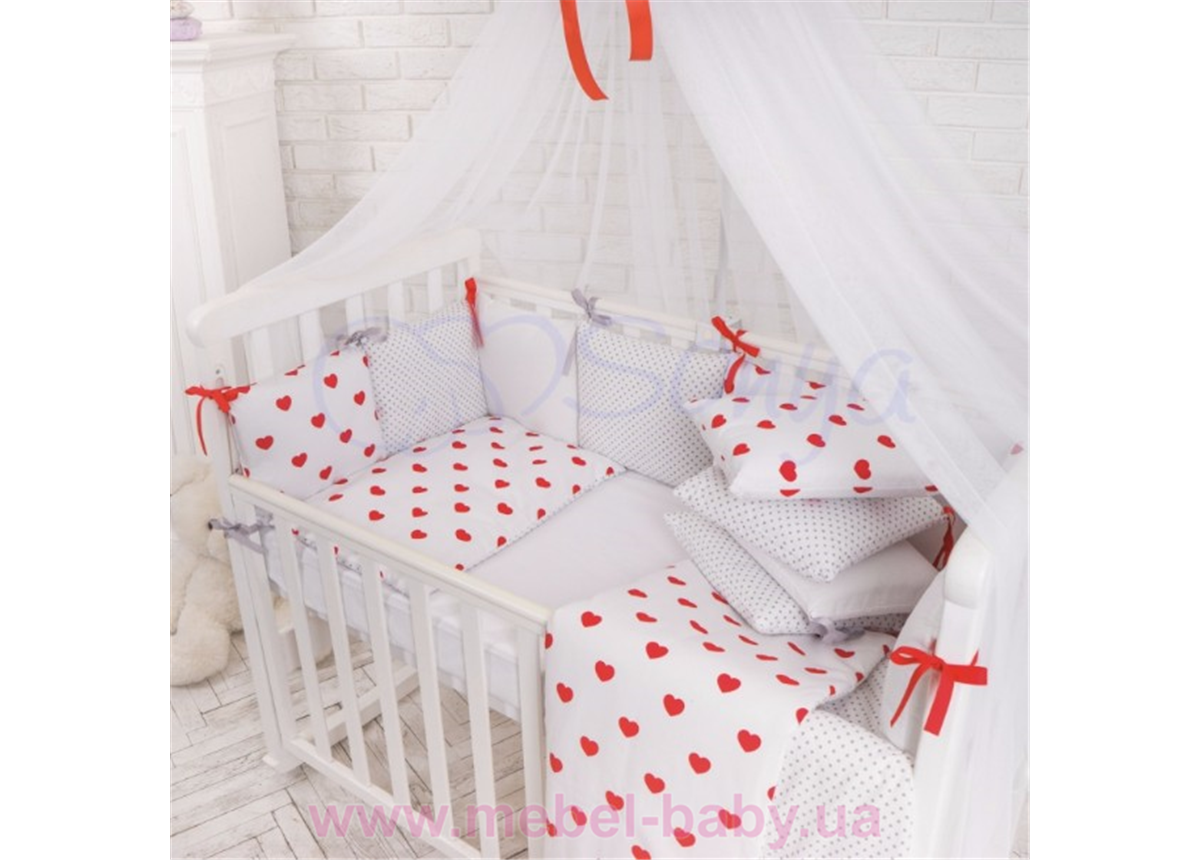 Распродажа Сменный комплект постельного белья Бейби дизайн № 16 Сердца