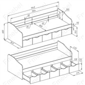 Кровать-диванчик Онтарио Fmebel 80x190