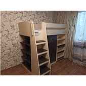 Кровать-чердак со столом Дакота Fmebel 80х190