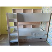 Двухъярусная кровать с полками Толедо Fmebel 90x200