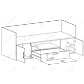 Кровать-диванчик Сантьяго Fmebel 80x190