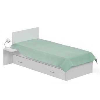Распродажа Комплект Кровать 90х190 Серия Uni White низкое изголовье+ ящик + ночной столик
