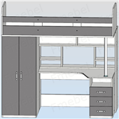 Кровать-чердак Манчестер Fmebel 80х200