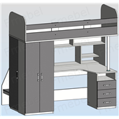 Кровать-чердак Манчестер Fmebel 80х200