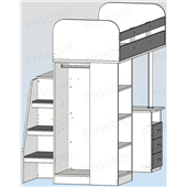 Кровать-чердак Манчестер Fmebel 80х200