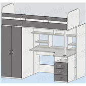 Кровать-чердак Манчестер Fmebel 80х200