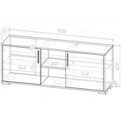 1б ТВ тумба 150 К-2 стандарт