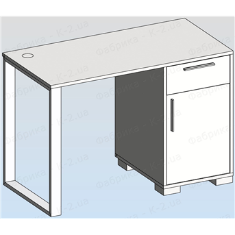 3а Стол с тумбой и мет. ножкой 110 К-2 стандарт