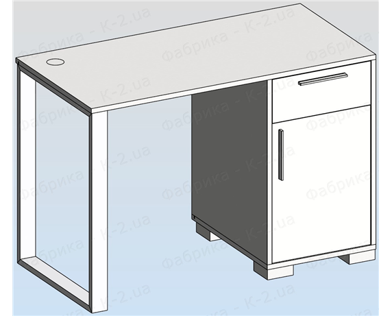 3а Стол с тумбой и мет. ножкой 110 К-2 стандарт