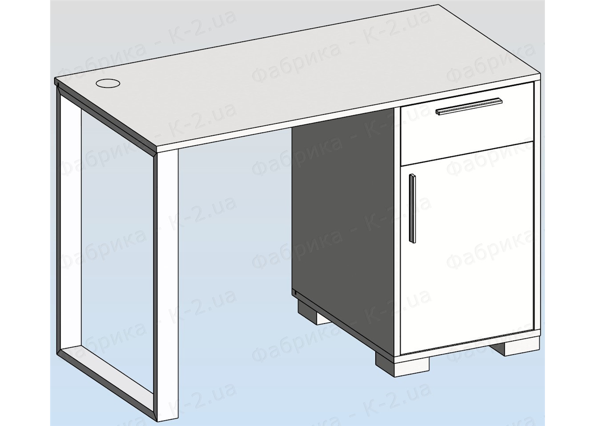 3а Стол с тумбой и мет. ножкой 110 К-2 элит