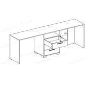 3б Стол с тумбой для двоих детей 230 К-2 стандарт