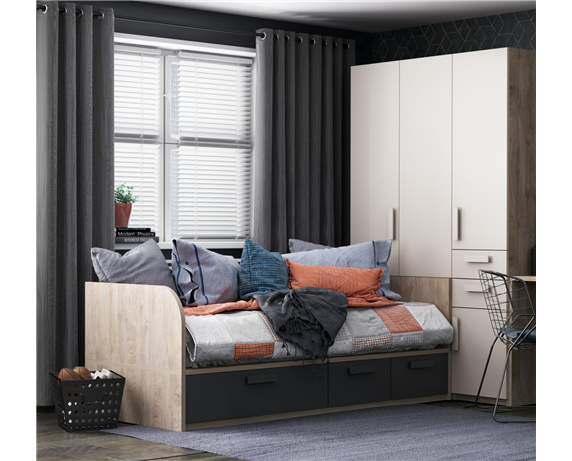 Кровать-диванчик со шкафом Бордо Fmebel 90x190