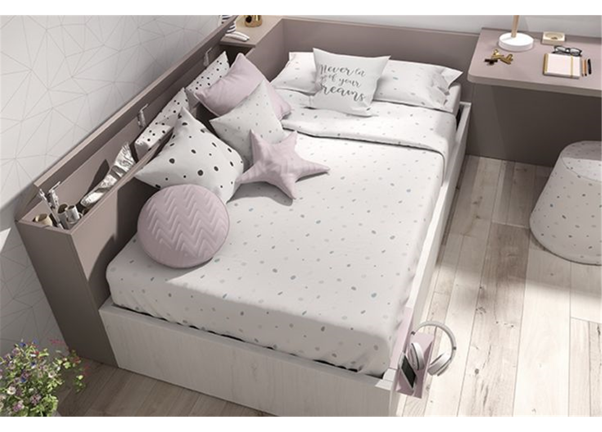 Кровать с тумбой и подъемным механизмом Филиппины Fmebel 90x200