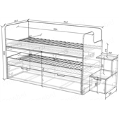 Кровать с дополнительным спальным местом Риверсайд Fmebel 80x190