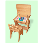 Распродажа Детская парта-мольберт с пеналом + растущий стульчик Ирель Тон