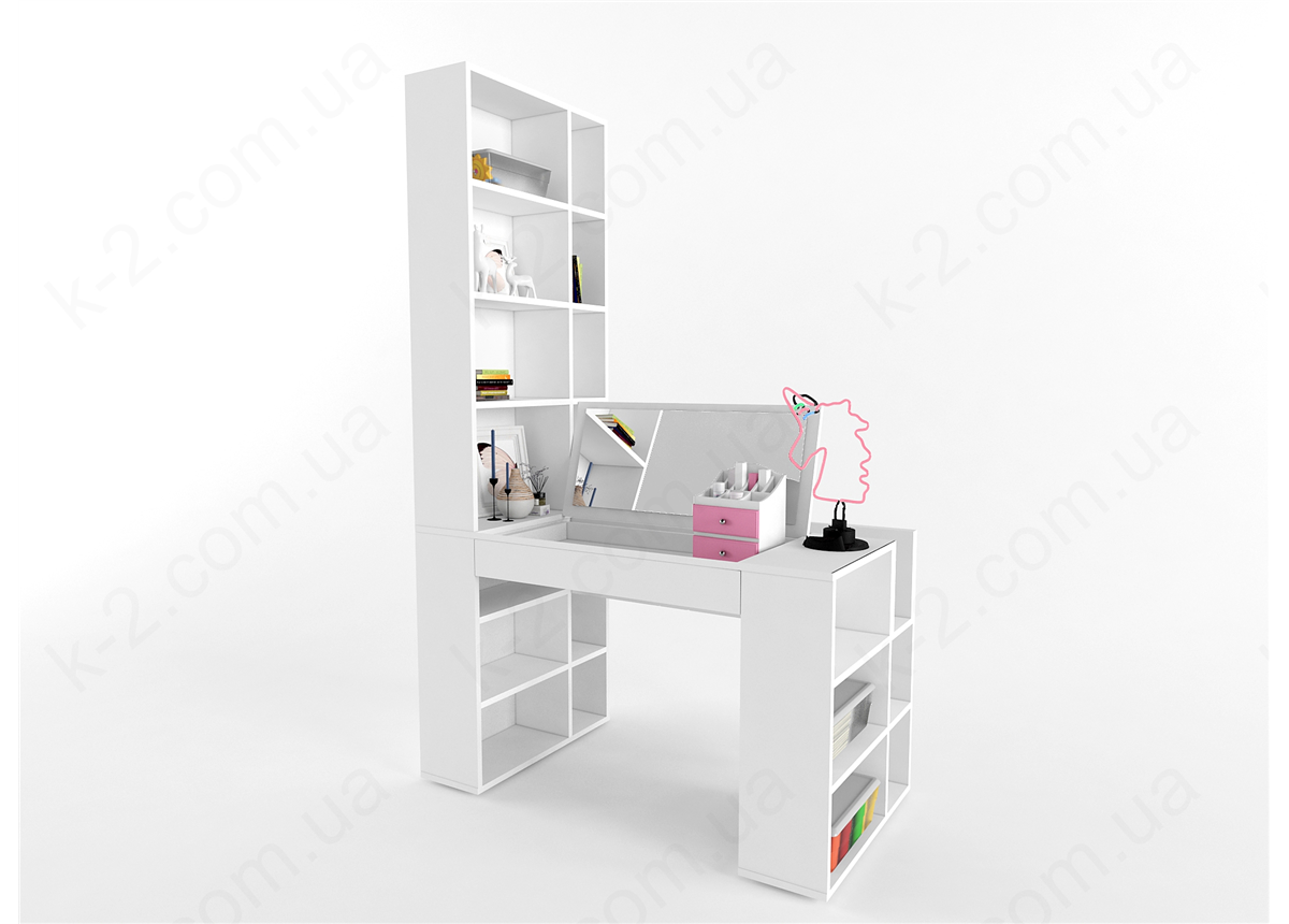 5 Стол-стеллаж с трюмо 125 левый К-2 элит