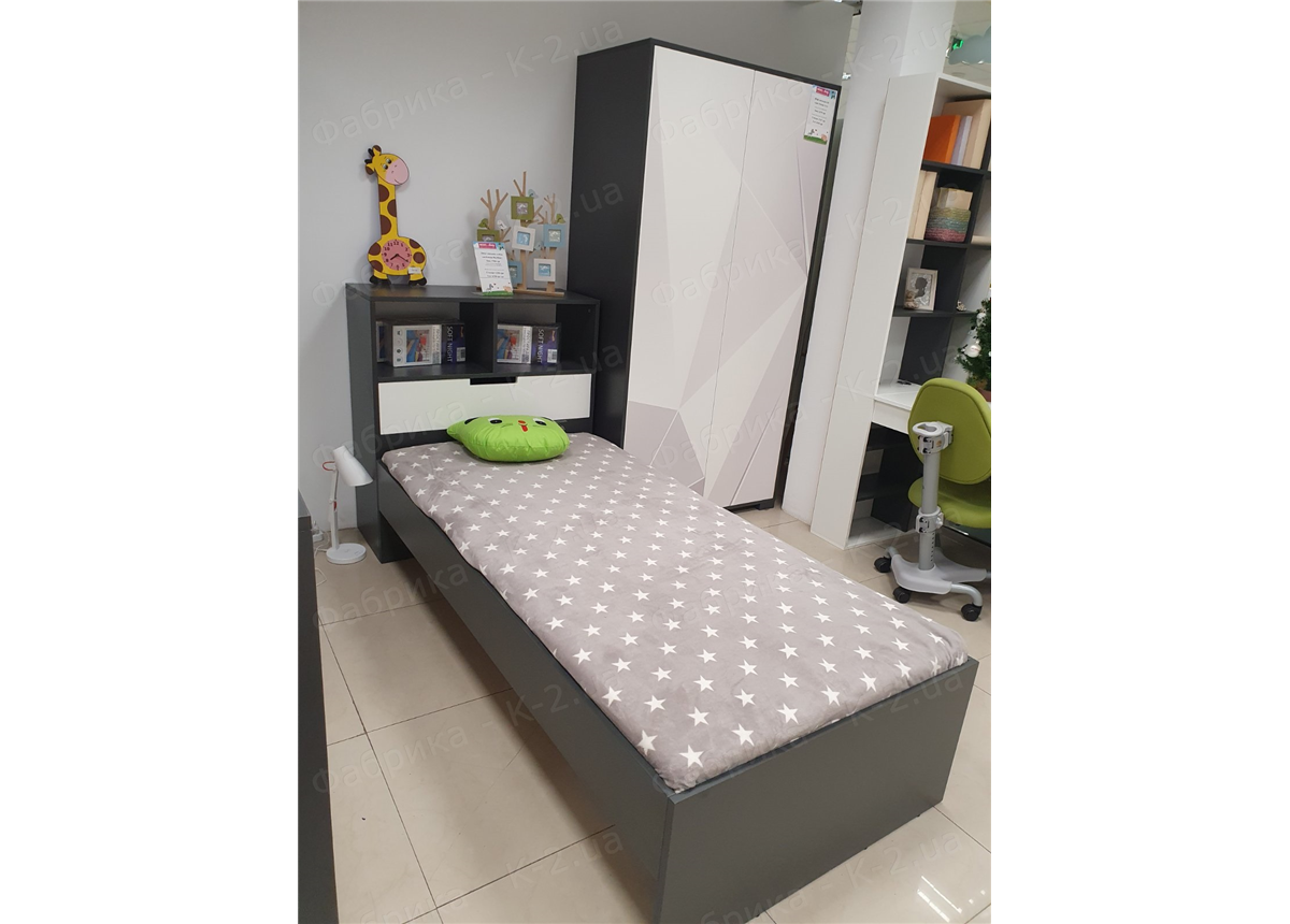 Распродажа 32/34 Кровать с низкой тумбой для белья 90х190 К-2 люкс