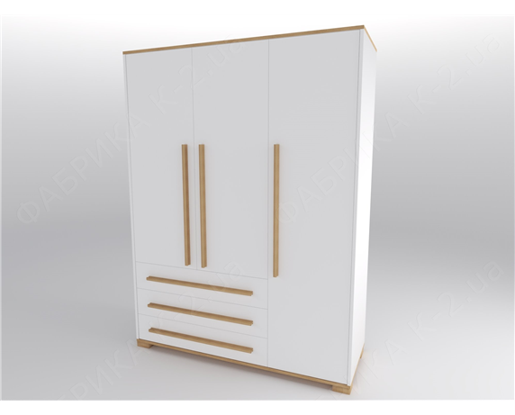 Распродажа 13 Шкаф трехдверный 150 серия Nature White К-2 стандарт