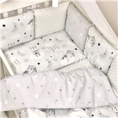 Комплект Baby Design Коты в облаках серый (6 предметов) Маленькая Соня