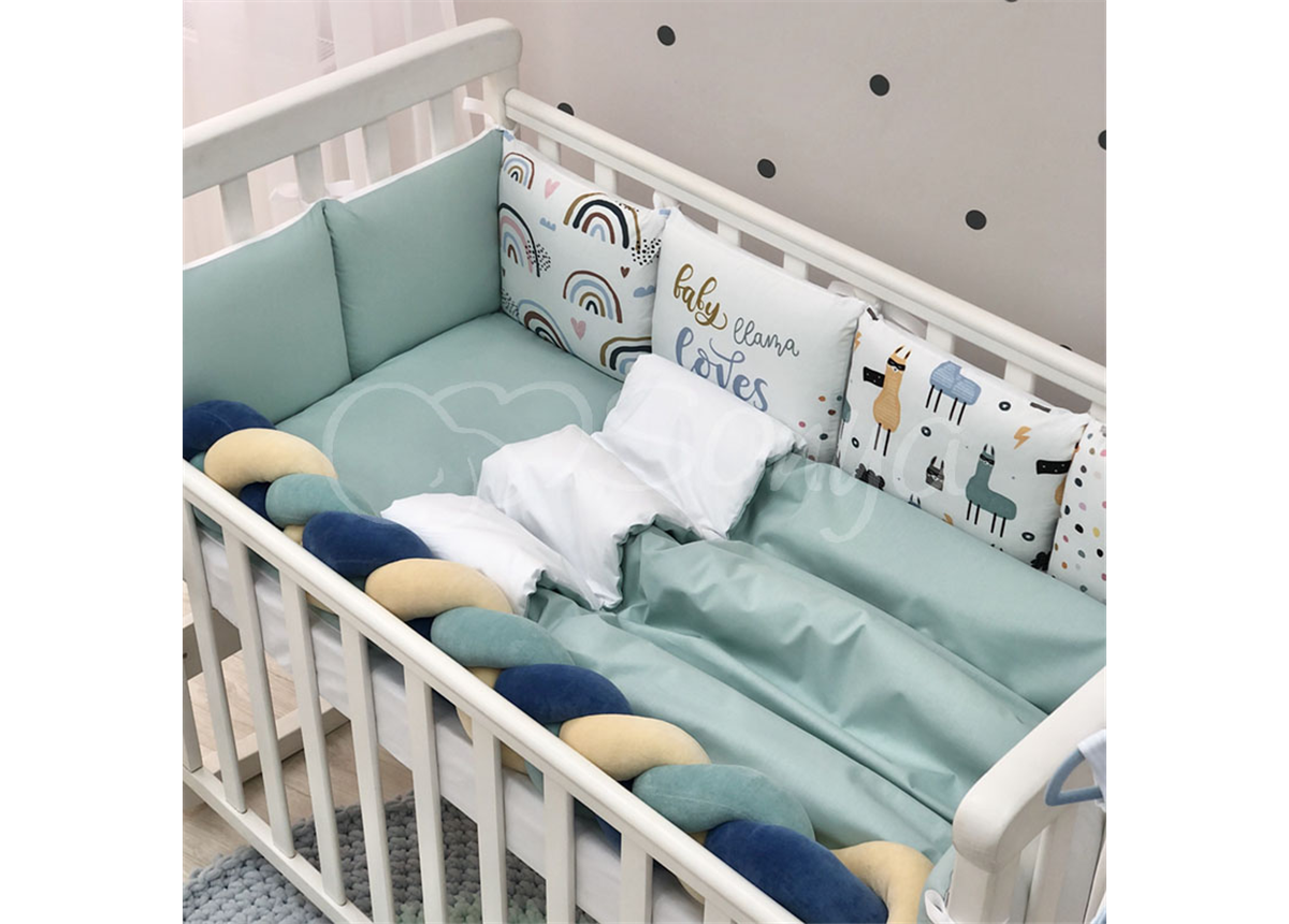 Комплект Art Desing + бортик "Коса" Ламы (6 предметов) Маленькая Соня