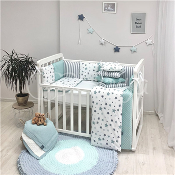 Комплект Baby Design Stars мятный (6 предметов) Маленькая Соня