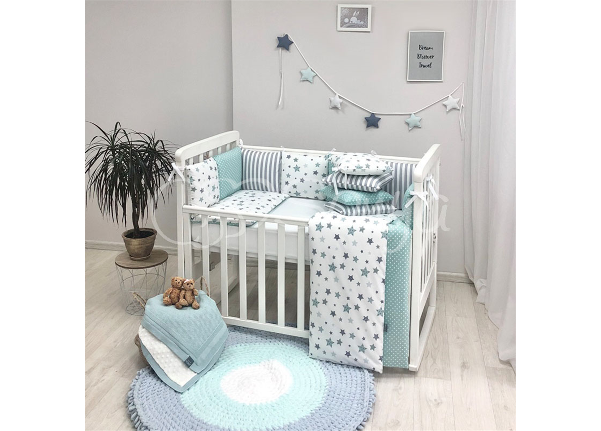 Комплект Baby Design Stars мятный (6 предметов) Маленькая Соня