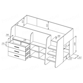 Кровать-чердак Богота Fmebel