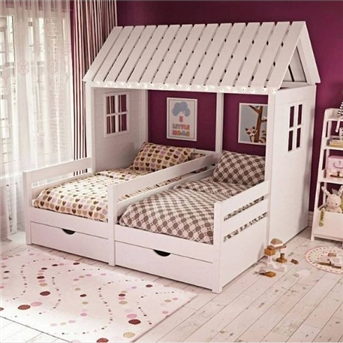 Кровать-домик на два спальных места Бодрум Fmebel 80x190