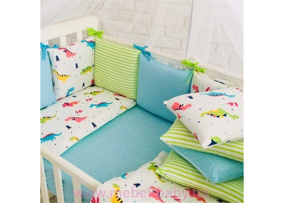 Распродажа Baby Design Премиум Dino бирюза белый, молочный (6 предметов) Маленькая Соня