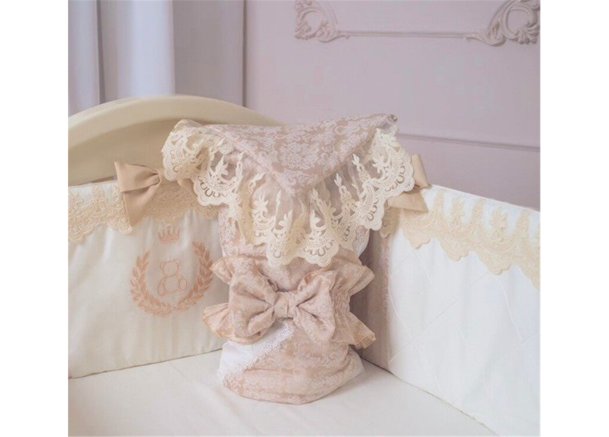 Распродажа Конверт De lux резинка с бантом бежевый 80х80 Маленькая Соня