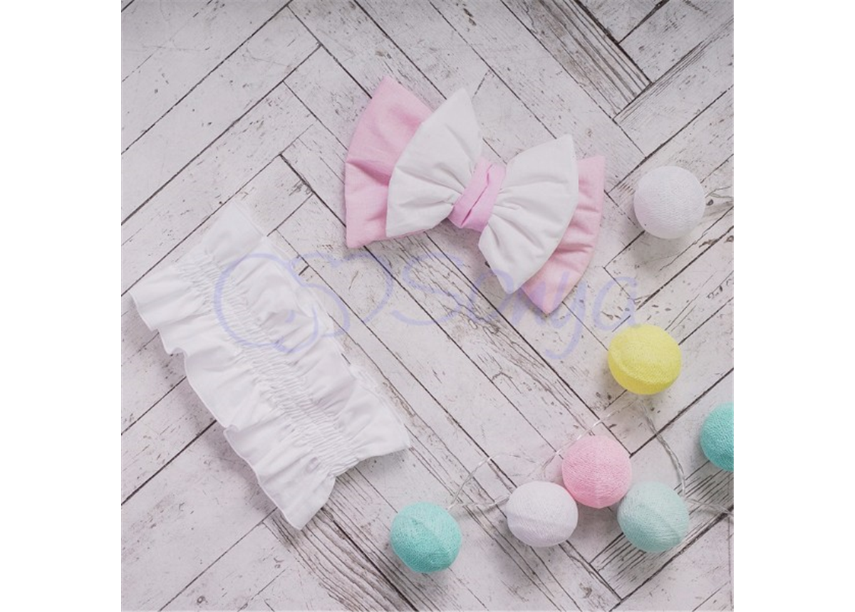 Бант на резинке универсальный розовый Маленькая Соня 