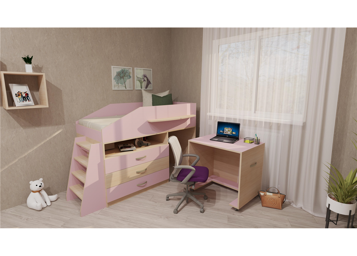 Кровать-чердак Бремен Fmebel 80х160