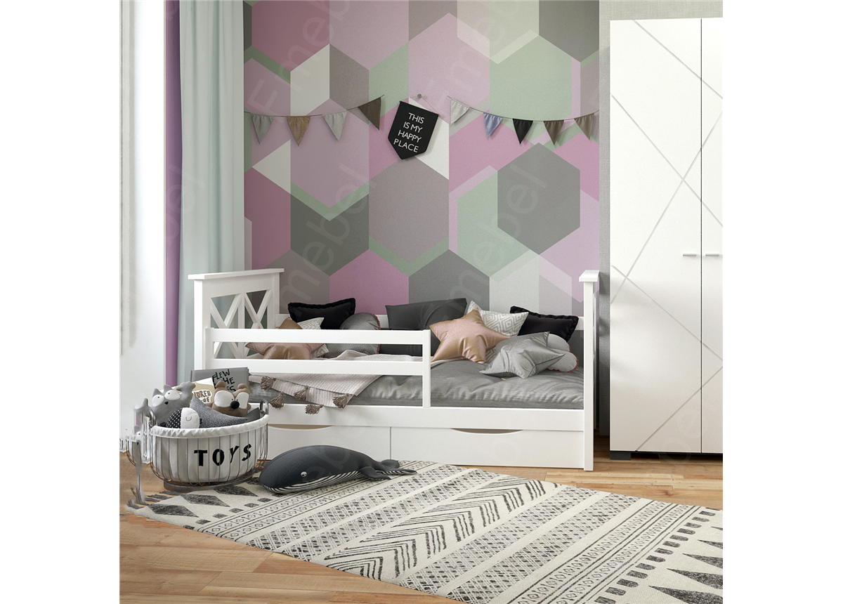 Распродажа Кровать-диванчик Моник Fmebel белая 90*200