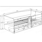 Кровать-диванчик Найроби с ящиком и бортиком Fmebel