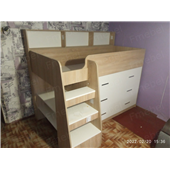 Кровать-чердак со шкафом Иллинойс Fmebel 80x190